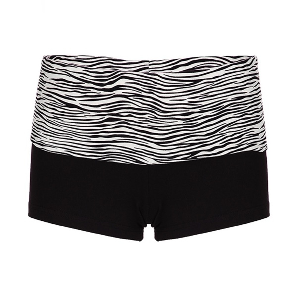 Zebra Print Trashy Mcbling Fold Over Mini Shorts Cute Perfect Outfit Work Out